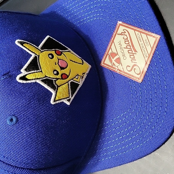 Pokemon Other - Blue Pikachu Baseball Snapback Cap